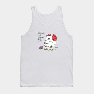 I hate studying the most - aknyangi, cat miaw lovers Tank Top